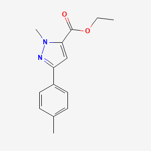molecular formula C14H16N2O2 B3274955 Ethyl 1-methyl-3-P-tolyl-1H-pyrazole-5-carboxylate CAS No. 618070-49-8