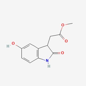 molecular formula C11H11NO4 B3275048 Methyl 5-hydroxyoxindole-3-acetate CAS No. 61935-05-5