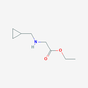 molecular formula C8H15NO2 B3275075 Ethyl 2-[(cyclopropylmethyl)amino]acetate CAS No. 6201-01-0