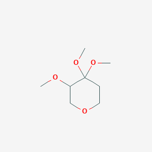 molecular formula C8H16O4 B3275403 3,4,4-Trimethoxyoxane CAS No. 624734-16-3