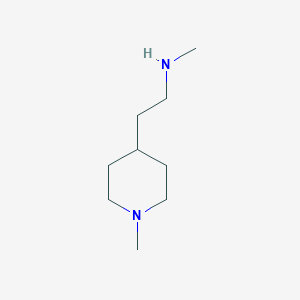 molecular formula C9H20N2 B3275465 N-Methyl-2-(1-methylpiperidin-4-yl)ethanamine CAS No. 625438-09-7