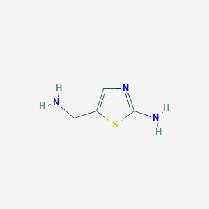 molecular formula C4H7N3S B3275467 5-(Aminomethyl)-1,3-thiazol-2-amine CAS No. 625440-80-4
