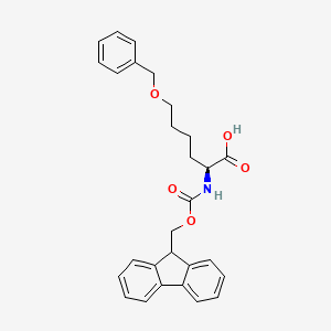 molecular formula C28H29NO5 B3275493 Fmoc-L-Nle(6-OBzl)-OH CAS No. 625845-42-3