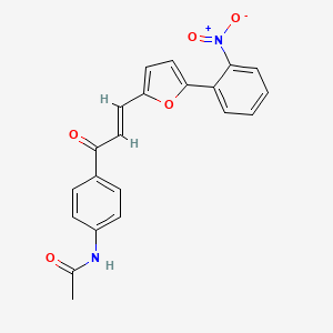 molecular formula C21H16N2O5 B3275597 N-{4-[(2E)-3-[5-(2-NITROPHENYL)FURAN-2-YL]PROP-2-ENOYL]PHENYL}ACETAMIDE CAS No. 627072-77-9