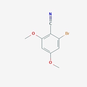 molecular formula C9H8BrNO2 B3275662 2-Bromo-4,6-dimethoxybenzonitrile CAS No. 62827-45-6