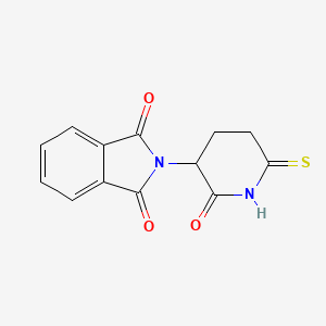 molecular formula C13H10N2O3S B3275683 1,3-dioxo-2-(2-oxo-6-thioxopiperidin-3-yl)isoindoline CAS No. 628337-03-1