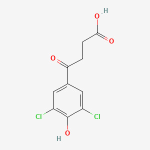 molecular formula C10H8Cl2O4 B3275748 4-(3,5-Dichloro-4-hydroxyphenyl)-4-oxobutanoic acid CAS No. 62903-25-7