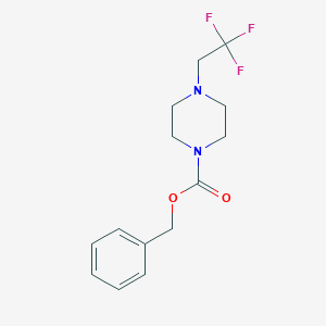 molecular formula C14H17F3N2O2 B3275773 Benzyl 4-(2,2,2-trifluoroethyl)piperazine-1-carboxylate CAS No. 629625-96-3