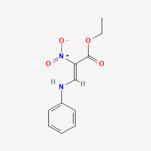 molecular formula C11H12N2O4 B3275844 ethyl (2Z)-2-nitro-3-(phenylamino)prop-2-enoate CAS No. 63055-13-0