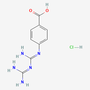4-{[{[Amino(imino)methyl]amino}(imino)methyl]amino}benzoic acid hydrochloride