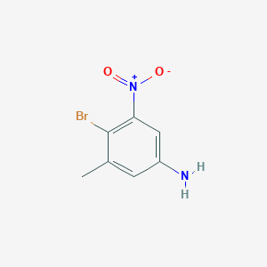 molecular formula C7H7BrN2O2 B3275909 4-溴-3-甲基-5-硝基苯胺 CAS No. 631910-12-8