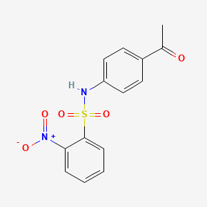 molecular formula C14H12N2O5S B3275942 N-(4-acetylphenyl)-2-nitrobenzenesulfonamide CAS No. 63228-71-7