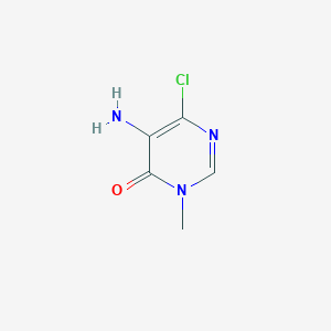 molecular formula C5H6ClN3O B3275997 5-Amino-6-chloro-3-methylpyrimidin-4(3H)-one CAS No. 63291-60-1