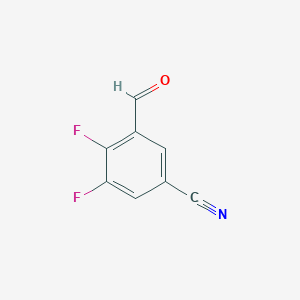 molecular formula C8H3F2NO B3276026 3,4-Difluoro-5-formylbenzonitrile CAS No. 633327-23-8