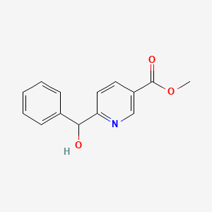 molecular formula C14H13NO3 B3276061 Methyl 6-(hydroxy(phenyl)methyl)nicotinate CAS No. 63362-42-5