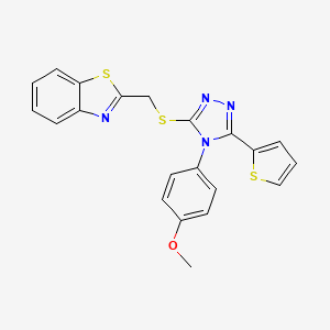 2-({[4-(4-methoxyphenyl)-5-(thiophen-2-yl)-4H-1,2,4-triazol-3-yl]sulfanyl}methyl)-1,3-benzothiazole