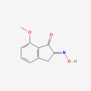 molecular formula C10H9NO3 B3276322 1H-Indene-1,2(3H)-dione, 7-methoxy-, 2-oxime CAS No. 63897-98-3