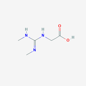 molecular formula C5H11N3O2 B3276327 2-{[Bis(methylamino)methylidene]amino}acetic acid CAS No. 6392-71-8