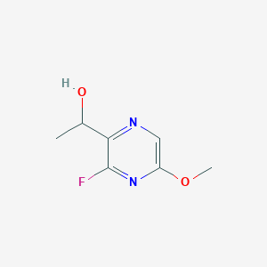 molecular formula C7H9FN2O2 B3276332 alpha-Methyl-5-methoxy-3-fluoropyrazine-2-methanol CAS No. 639452-58-7