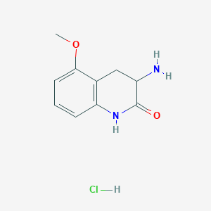 molecular formula C10H13ClN2O2 B3276335 3-Amino-5-methoxy-3,4-dihydroquinolin-2(1H)-one hydrochloride CAS No. 639478-57-2
