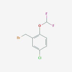 molecular formula C8H6BrClF2O B3276337 2-(Bromomethyl)-4-chloro-1-(difluoromethoxy)benzene CAS No. 639826-18-9
