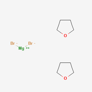 molecular formula C8H16Br2MgO2 B3276351 Magnesium;oxolane;dibromide CAS No. 63994-15-0