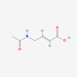 molecular formula C6H9NO3 B3276380 4-Acetamidobut-2-enoic acid CAS No. 64120-63-4