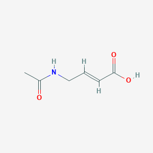 molecular formula C6H9NO3 B3276380 4-Acetamido-2-butenoic acid CAS No. 64120-63-4