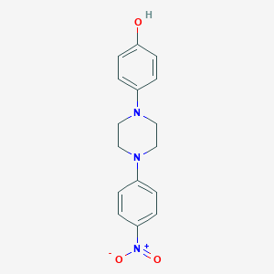 molecular formula C16H17N3O3 B032764 4-(4-(4-Nitrophenyl)-1-piperazinyl)phenol CAS No. 112559-81-6