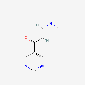 molecular formula C9H11N3O B3276400 3-(Dimethylamino)-1-(pyrimidin-5-yl)prop-2-en-1-one CAS No. 641615-34-1