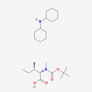 molecular formula C24H46N2O4 B3276442 Dicyclohexylamine (2S,3S)-2-((tert-butoxycarbonyl)(methyl)amino)-3-methylpentanoate CAS No. 64263-78-1