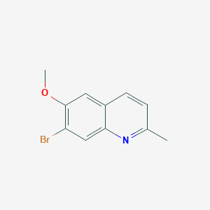 molecular formula C11H10BrNO B3276693 7-Bromo-6-methoxy-2-methylquinoline CAS No. 646039-16-9