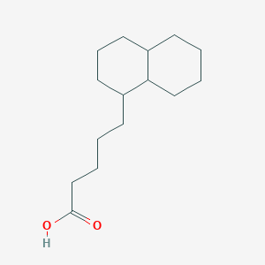 molecular formula C15H26O2 B3276792 1-DECAHYDRONAPHTHALENE PENTANOIC ACID CAS No. 64766-86-5
