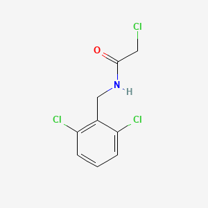 molecular formula C9H8Cl3NO B3276798 2-Chloro-N-(2,6-dichloro-benzyl)-acetamide CAS No. 647824-42-8