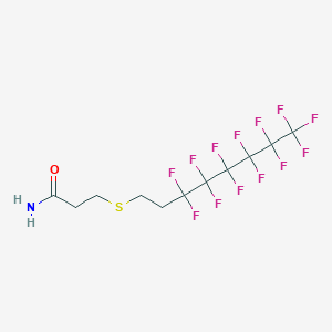 molecular formula C11H10F13NOS B3276881 Propanamide, 3-[(3,3,4,4,5,5,6,6,7,7,8,8,8-tridecafluorooctyl)thio]- CAS No. 64972-10-7