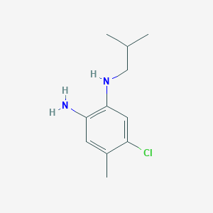 molecular formula C11H17ClN2 B3276891 5-Chloro-N1-isobutyl-4-methylbenzene-1,2-diamine CAS No. 649763-40-6