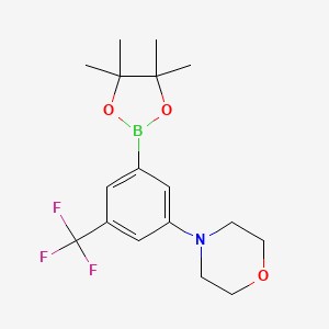 4-(3-(4,4,5,5-Tetramethyl-1,3,2-dioxaborolan-2-YL)-5-(trifluoromethyl)phenyl)morpholine