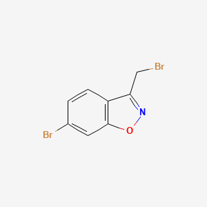 molecular formula C8H5Br2NO B3277002 6-bromo-3-(bromomethyl)-1,2-benzisoxazole CAS No. 651780-00-6