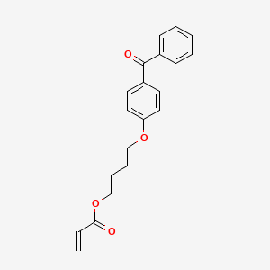 molecular formula C20H20O4 B3277097 2-Propenoic acid, 4-(4-benzoylphenoxy)butyl ester CAS No. 654062-98-3