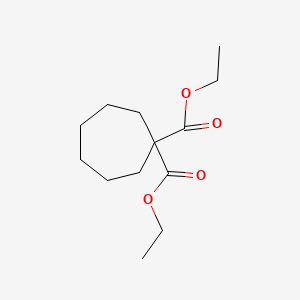 molecular formula C13H22O4 B3277191 1,1-diethyl cycloheptane-1,1-dicarboxylate CAS No. 6557-83-1