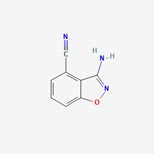 molecular formula C8H5N3O B3277284 3-Aminobenzo[d]isoxazole-4-carbonitrile CAS No. 657348-76-0
