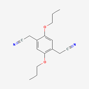 molecular formula C16H20N2O2 B3277361 [4-(Cyanomethyl)-2,5-dipropoxyphenyl]acetonitrile CAS No. 65823-51-0