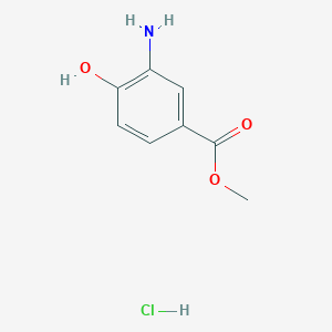 molecular formula C8H10ClNO3 B3277389 Methyl 3-amino-4-hydroxybenzoate hydrochloride CAS No. 65885-07-6