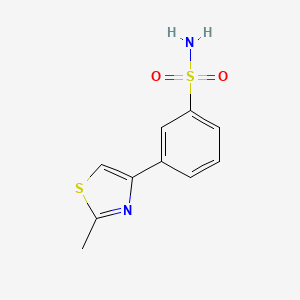 molecular formula C10H10N2O2S2 B3277470 3-(2-Methyl-thiazol-4-yl)-benzenesulfonamide CAS No. 66047-79-8