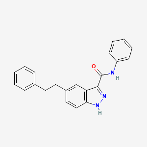 molecular formula C22H19N3O B3277476 5-phenethyl-N-phenyl-1H-indazole-3-carboxamide CAS No. 660823-13-2