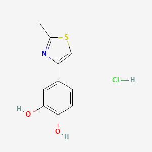 4-(2-Methyl-1,3-thiazol-4-yl)benzene-1,2-diol hydrochloride