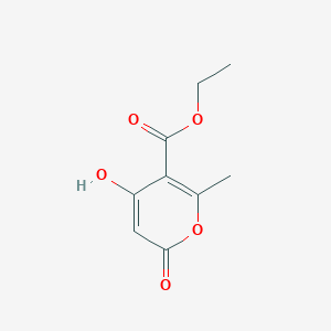 molecular formula C9H10O5 B3277786 2H-Pyran-5-carboxylic acid, 4-hydroxy-6-methyl-2-oxo-, ethyl ester CAS No. 66533-46-8