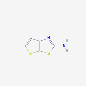 molecular formula C5H4N2S2 B3277823 Thieno[3,2-d][1,3]thiazol-2-amine CAS No. 66646-11-5