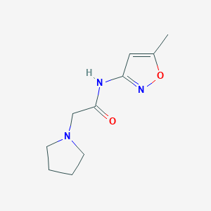 molecular formula C10H15N3O2 B3277857 N-(5-Methylisoxazol-3-yl)-2-(pyrrolidin-1-yl)acetamide CAS No. 666821-88-1