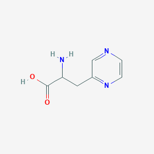 molecular formula C7H9N3O2 B3278037 2-Amino-3-(pyrazin-2-yl)propanoic acid CAS No. 6705-28-8